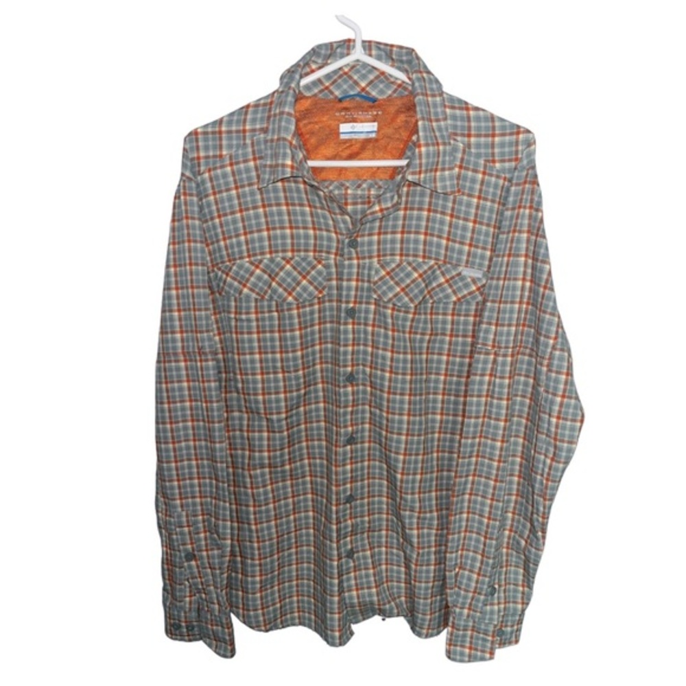 Columbia Omni Shade Sun Protection Plaid Button Down Shirt Long Sleeve Size M